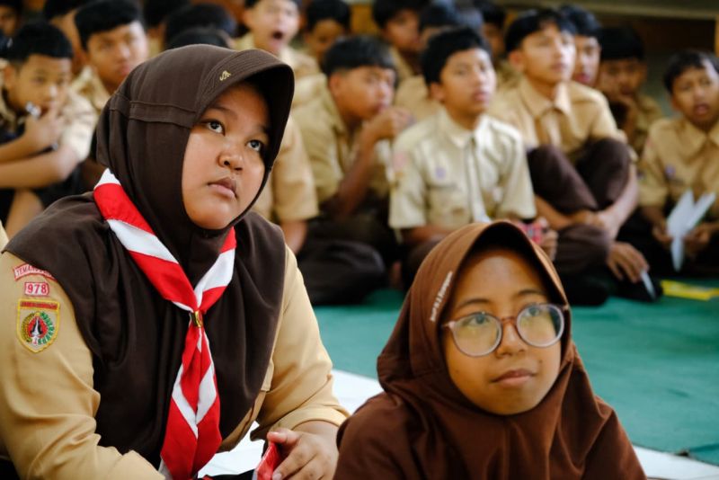 Lewat INCAKAP, Dinkominfo Temanggung Ajak Puluhan Siswa SMPN 2 Kranggan Cerdas Bermedia Sosial